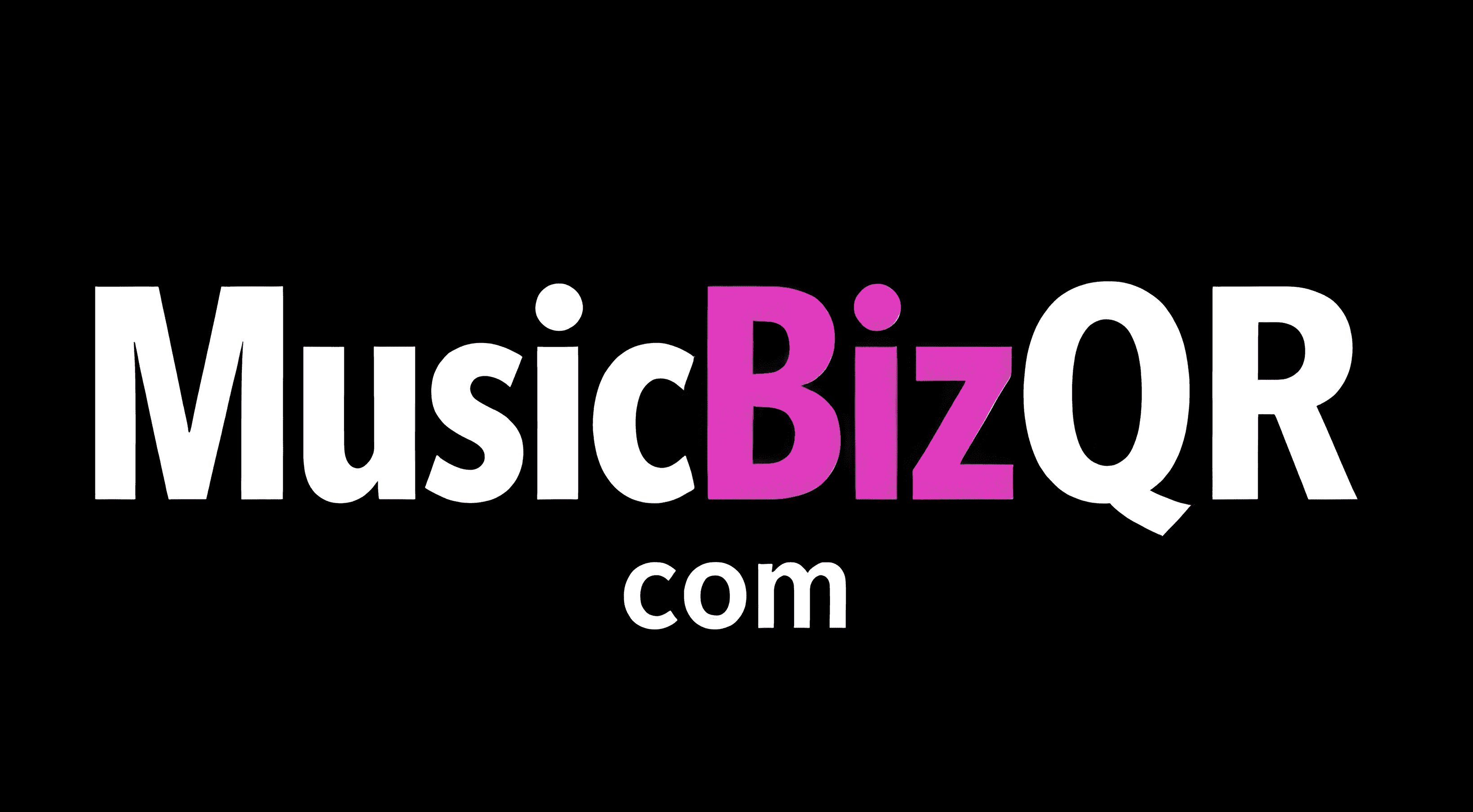 MusicBizQR mobile artist page showing music links, streaming buttons, fan capture, follow, save, and share actions after a QR code scan